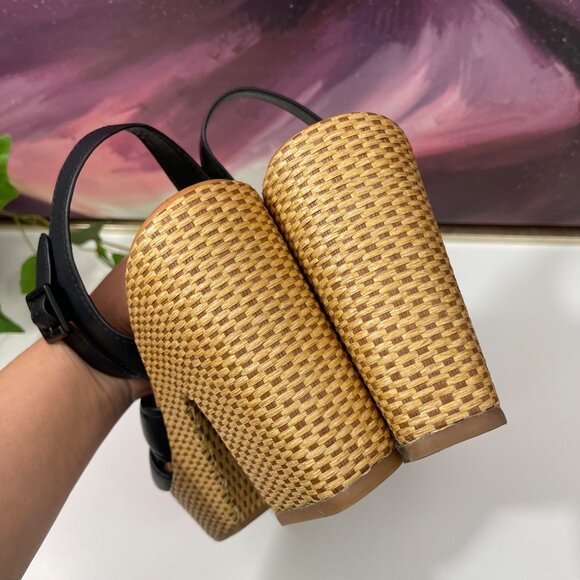 Korks by Kork-Ease Dee Sandals Strappy Wedge Heel Platforms in Black 10 - Picture 5 of 11